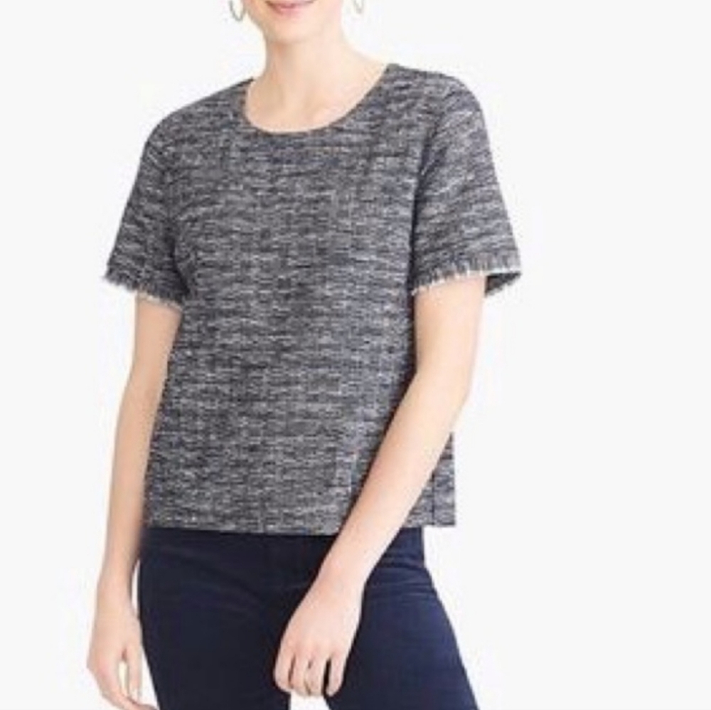 J Crew Tweed Top